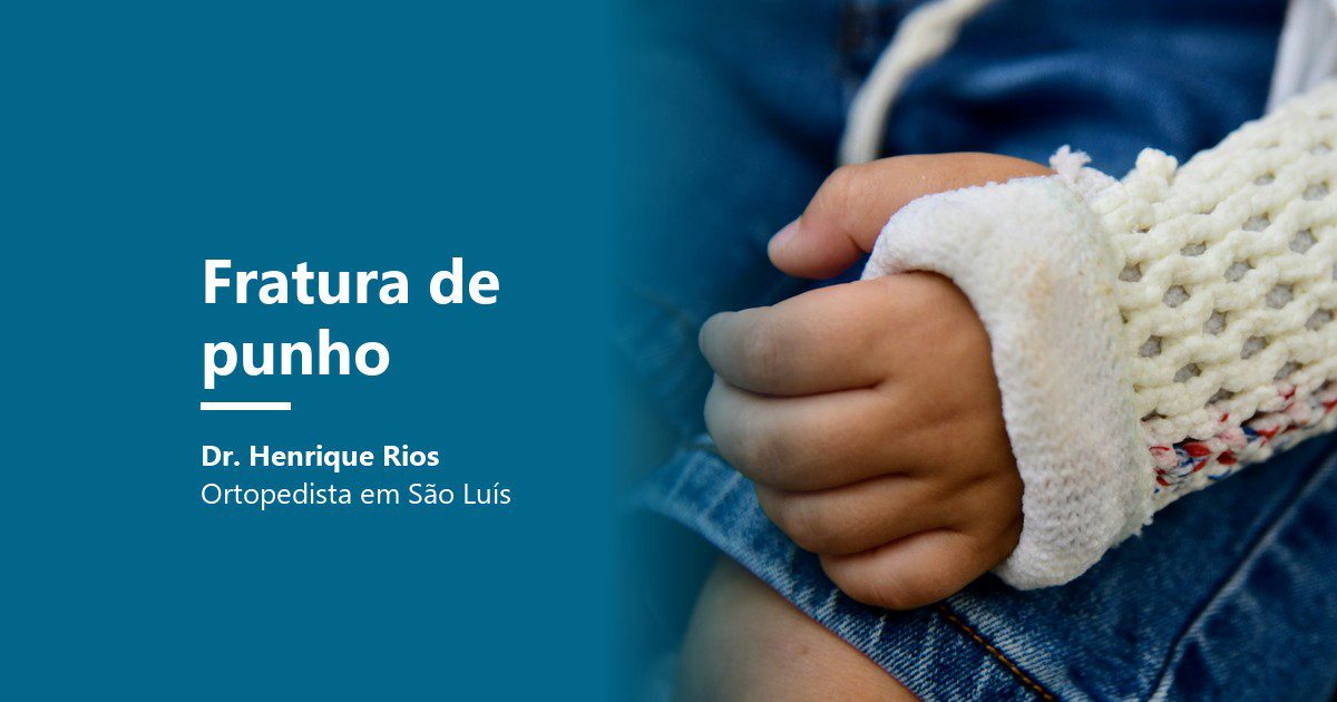 Fratura de punho: braço imobilizado com tala