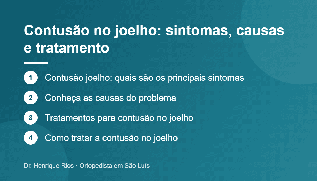 Contusão no joelho: sintomas, causas e tratamento, Dr. Henrique Rios