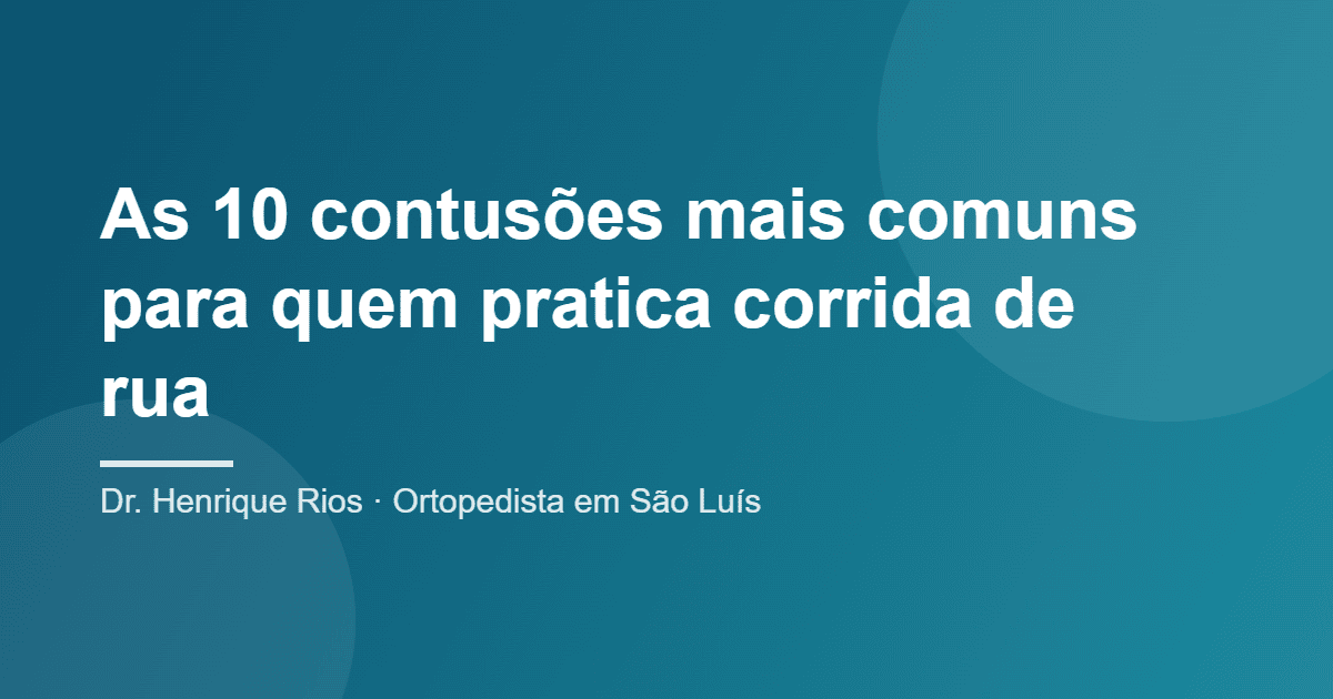 contusões na corrida de rua