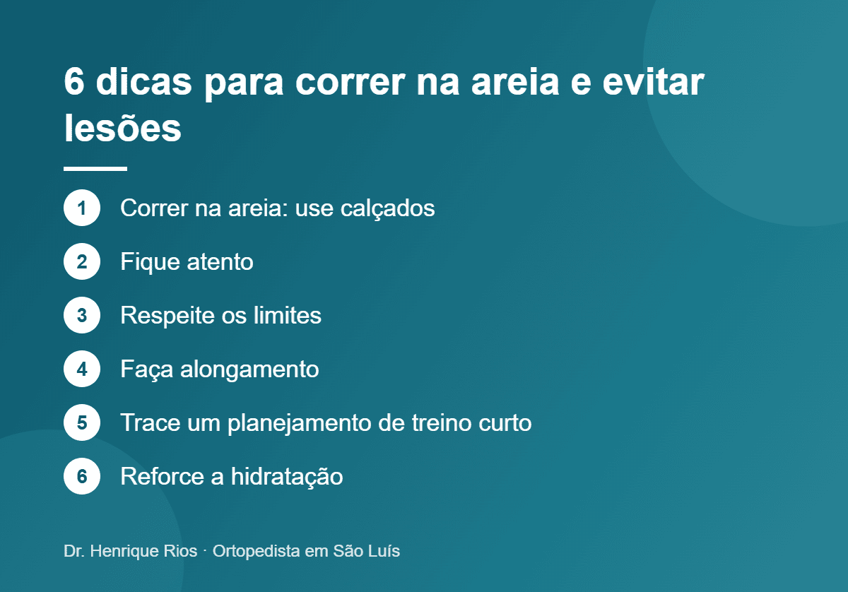 6 dicas para correr na areia e evitar lesões, Dr. Henrique Rios