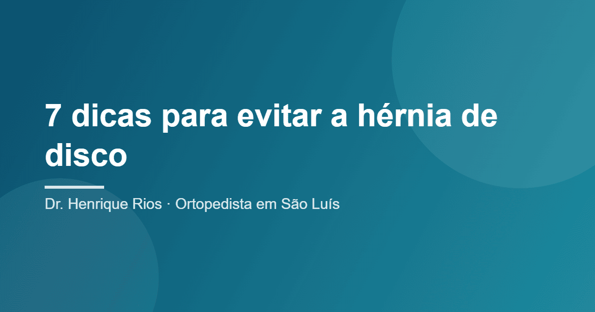 como evitar hérnia de disco