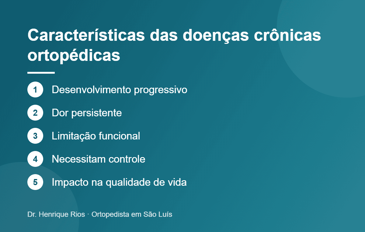 Características das doenças crônicas ortopédicas, Dr. Henrique Rios