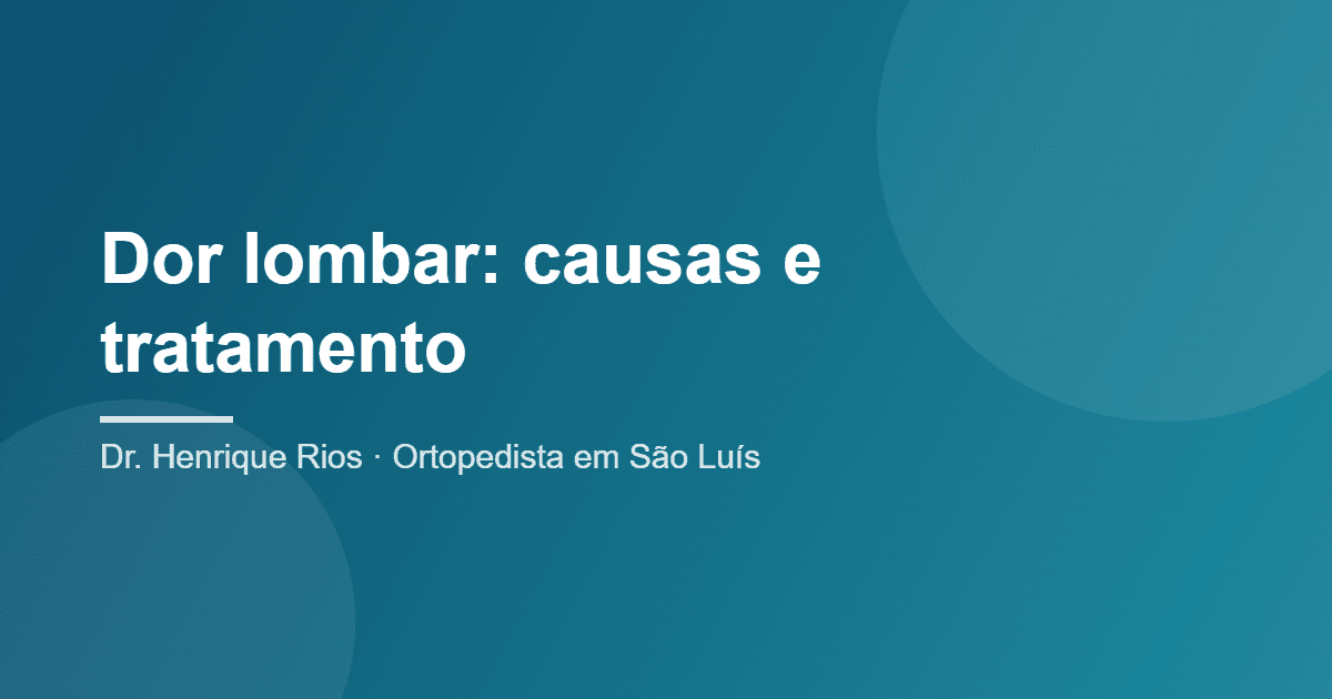 dor lombar em São Luís