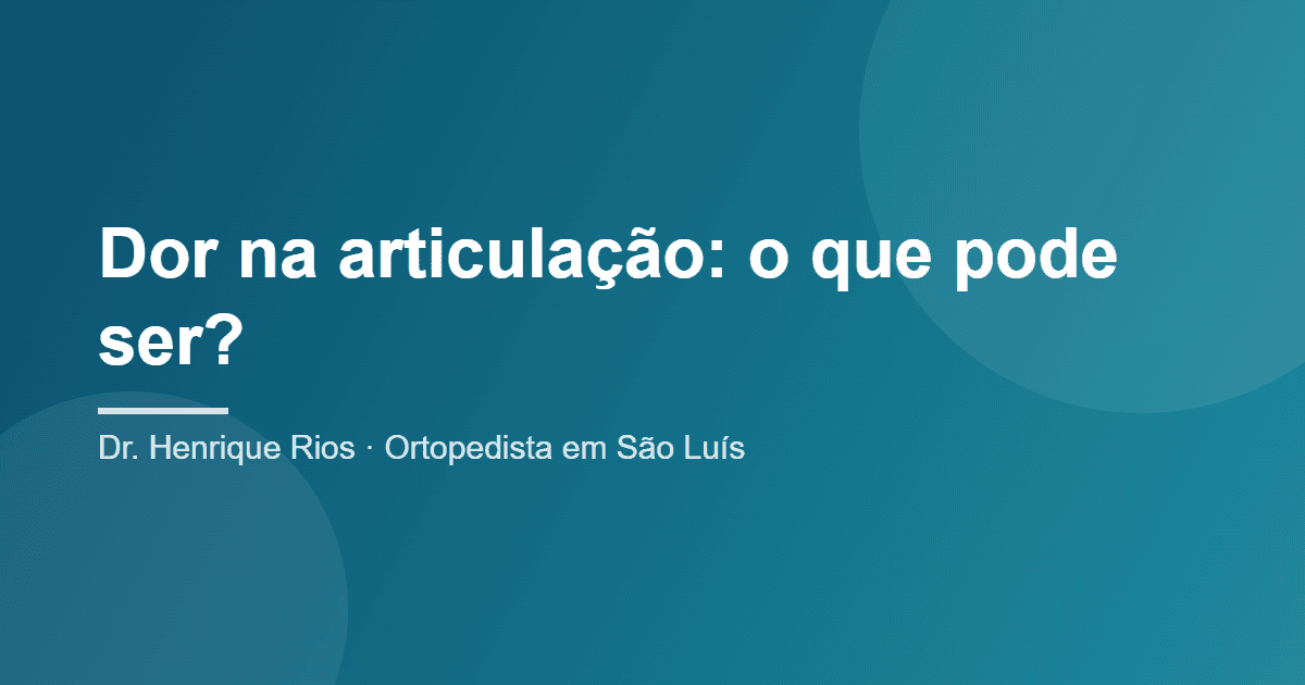 dor na articulação