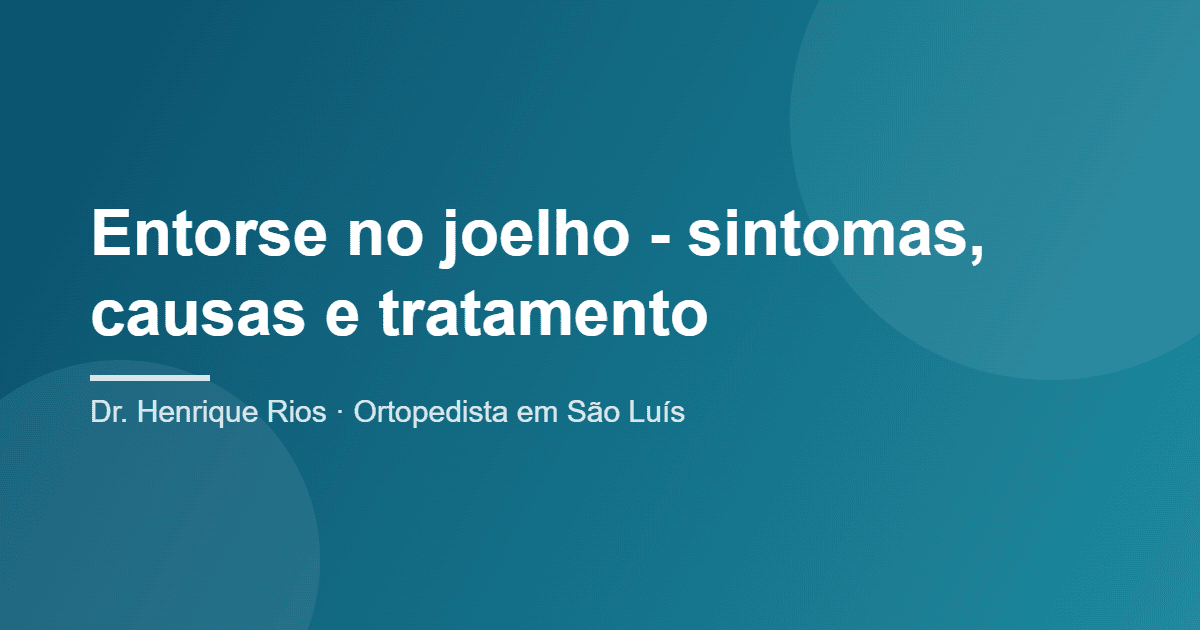 entorse do joelho