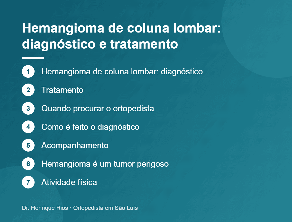 Hemangioma de coluna lombar: diagnóstico e tratamento, Dr. Henrique Rios