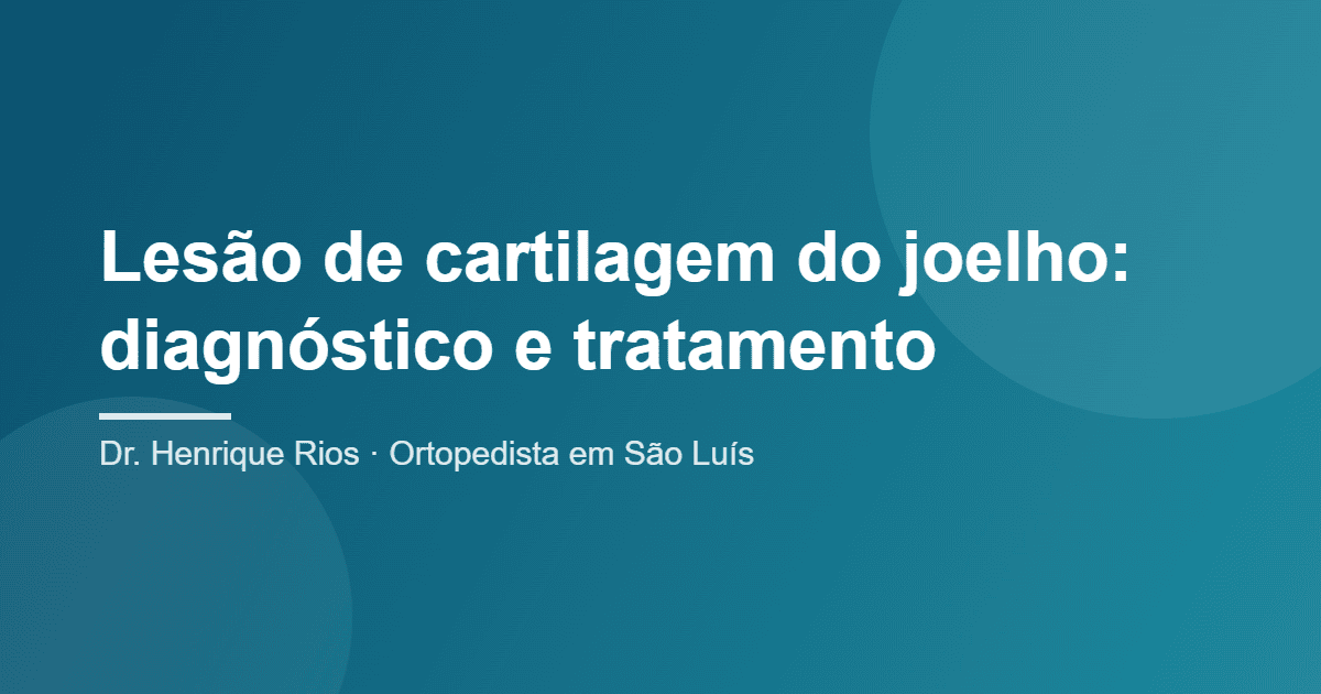 Lesão de cartilagem do joelho