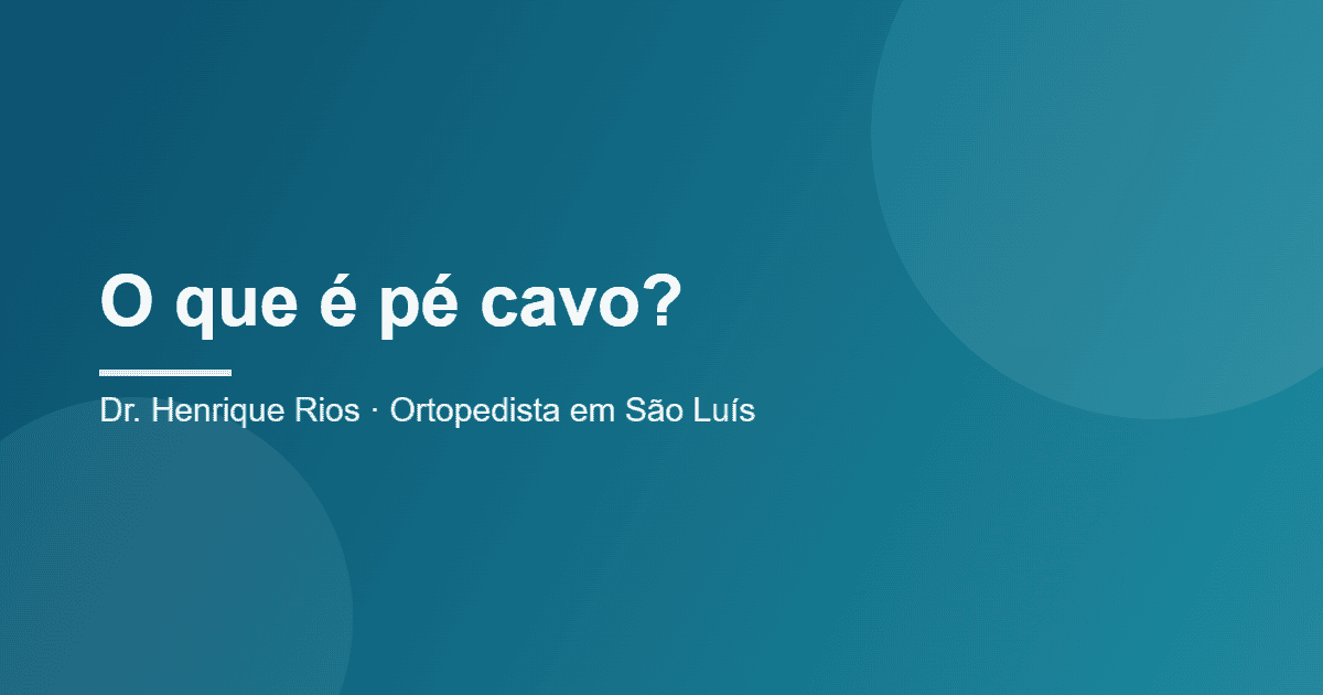pé cavo