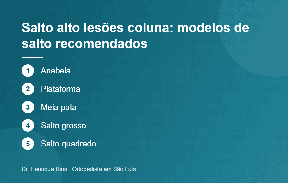 Salto alto lesões coluna: modelos de salto recomendados, Dr. Henrique Rios