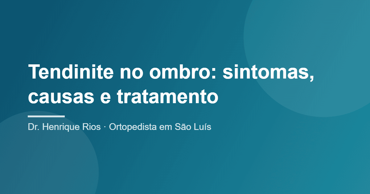 tendinite no ombro
