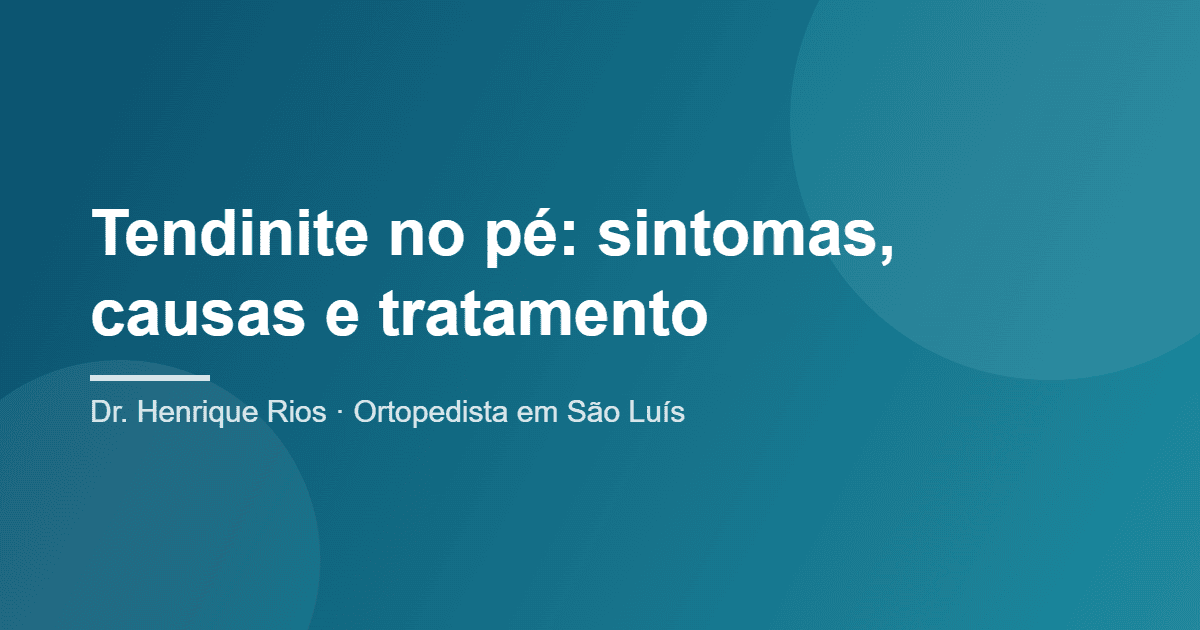 tendinite no pé