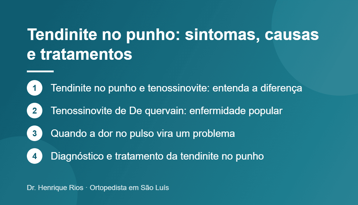Tendinite no punho: sintomas, causas e tratamentos, Dr. Henrique Rios